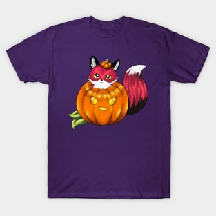 Red Fox in a Pumpkin Jack o’ Lantern T-Shirt
